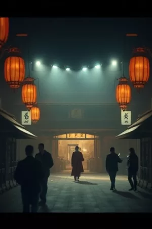 《东京第八日》封面：雨夜街道上撑伞的人影与地图标记